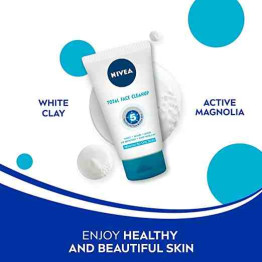 NIVEA Women Face Wash, Total Face Cleanup, acts as Face Wash, Face Scrub Face Pack, 100ml